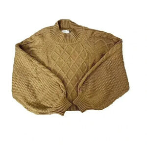 dreamers by debut Cropped Long Sleeve Sweater Burnt Orange Size XS